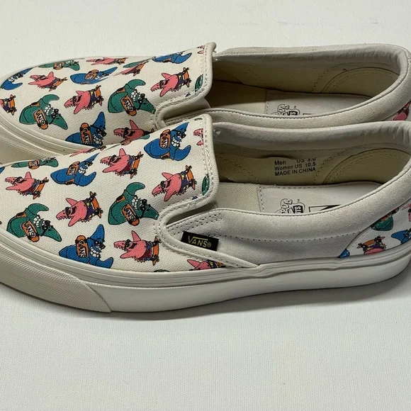 Vans X Sponge Bob square pants mens 9 NWOB‎ sample pair